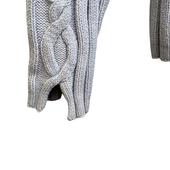 Liz Claiborne LizSport Light Blue Mock Neck Cable Knit Sweater M - Picture 5 of 10
